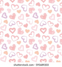 Love theme hearts valentine's day seamless pattern wallpaper background illustration vector