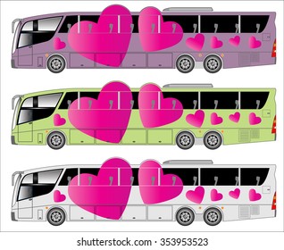 Love theme on highway bus