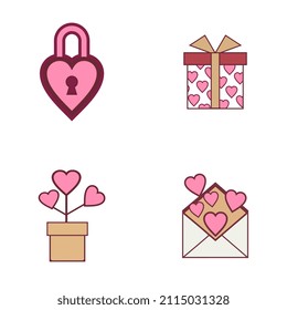 love themed icon design, can be used for valentines day, love letters, etc