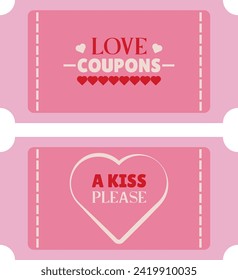 Love ticket. Love coupon. Ticket