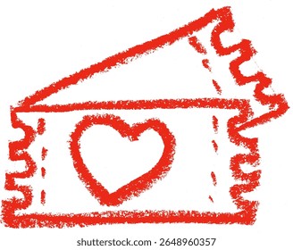 Amor Ticket Amor Romance Ícone relacionado giz de giz de giz Desenho Vetor