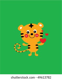 love tiger doodle