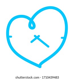 Tiempo de amor, reloj, icono de reloj. Concepto de elementos de diseño de la interfaz de usuario. Aplicación de cuenta regresiva digital, kit de interfaz de usuario, interfaz de reloj móvil. 