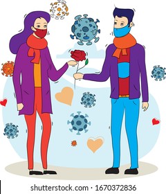 love in the time of coronavirus, where people trying to protect themselves from infection