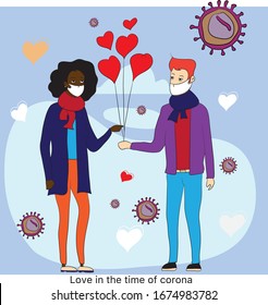 love in the time of coronavirus, where people trying to protect themselves from infection