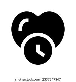 Liebeszeitsymbol für Ihre Website, Ihr Handy, Ihre Präsentation und Ihr Logo-Design.