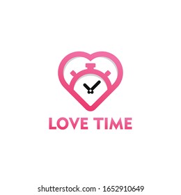 Love Time Logo Template Design