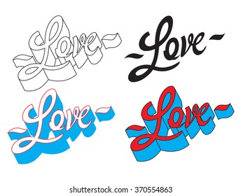 Love title for Valentine's day as design element