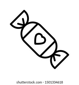 love toffee thin line vector icon
