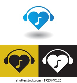 love and tone logo design template. modern style logo. romance music illustration vector.