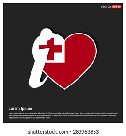 I love Tonga flag heart