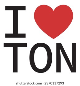 I love Tonga typography vector