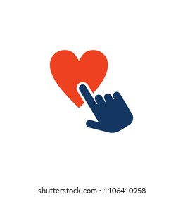 Love Touch Logo Icon Design