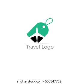 love travel, love and Airplane silhouette for transportation and travel company. Travel agency logo. Design elements. tourism logo