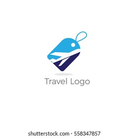 love travel, love and Airplane silhouette for transportation and travel company. Travel agency logo. Design elements. tourism logo