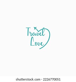 Love Travel Logo Design-Love to fly symbol-Travel Love Logo