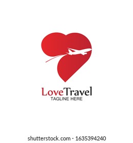 Love Travel logo vector icon design template