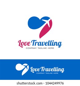 Love Travelling Logo Vector Template
