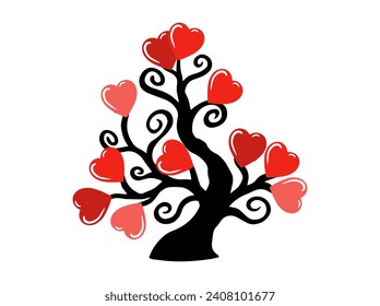 Love Tree Background for Valentines