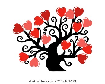 Love Tree Background for Valentines