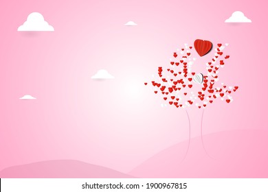 love tree with cute hearts background. - Powered by Shutterstock - Get 15% off with code: PIKWIZARD15
