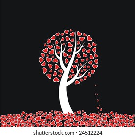 Love Tree with dead hearts
