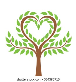 Love Tree  Design, vector illustration isolated on white background