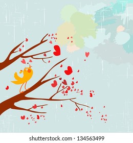 love tree with harts