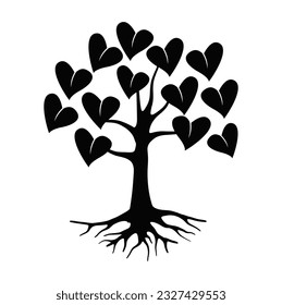 love tree icon vector illustration