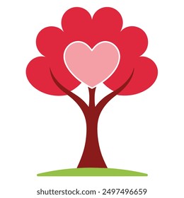 The love tree log design vector illustration