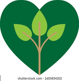 Love tree logo for Earth Day and Million Poho day, for business