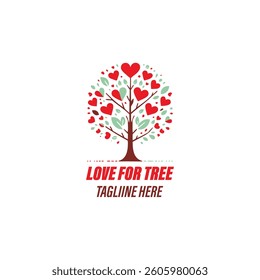 Love for tree logo template
