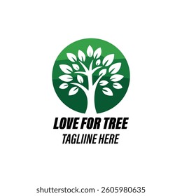 Love for tree logo template