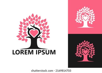 Love Tree Logo Template Design Vector