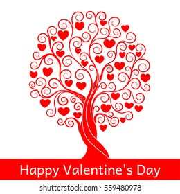 Love tree. St. Valentine's day