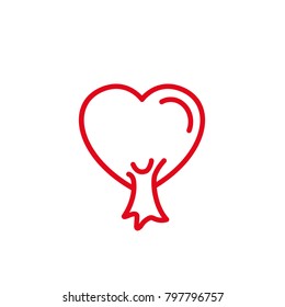 pink abstrak love shapes