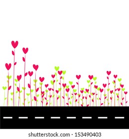love tree for the valentines card