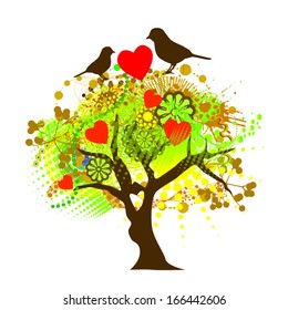 love Tree. Vector