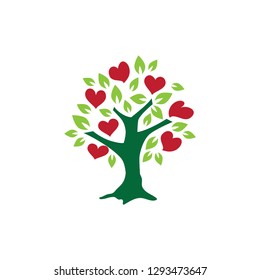 love tree, vector logo icon
