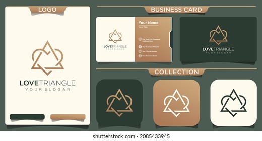 love with triangle logo design inspiration