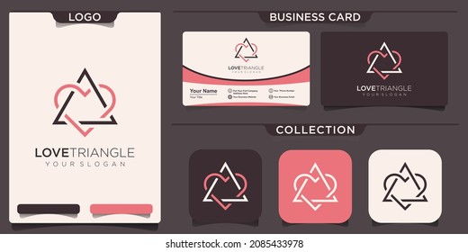 love with triangle logo design inspiration