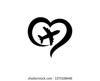 Love Trip Logo Template, Icon, Symbol - Vector