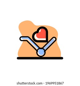 Love Trolley Icon Vector Illustration Design eps10
