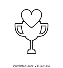 Love Trophy Logo Icon Design