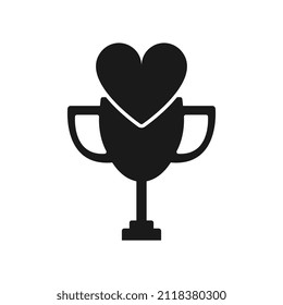 Love Trophy Logo Icon Design