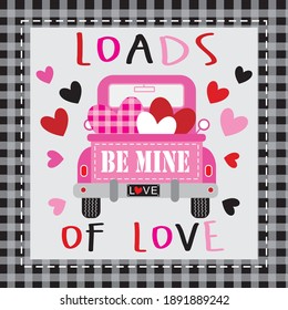 Love Truck, Loads Of Love For Valentine Or Wedding Card