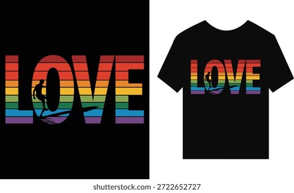 Love Diseño de camiseta con Rainbow