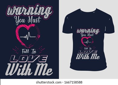 Love T-shirt Design Template Vector And Love T-Shirt Design, Love Typography Vector Illustration With T-Shirt mockup.