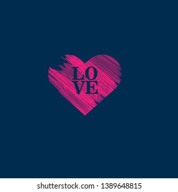 Love  -  T-shirt print, graphic for t-shirt. Slogan for t-shirt, poster, banner, postcard, flyer. Elements for design.Tee Design For Printing