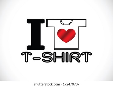 I Love T-shirt vector illustration